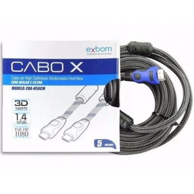 Cabo hdmi 5m exbom